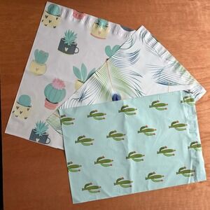 10x13 Cactus & Peacock Feather polymailers Shipping office 15 ct NEW business